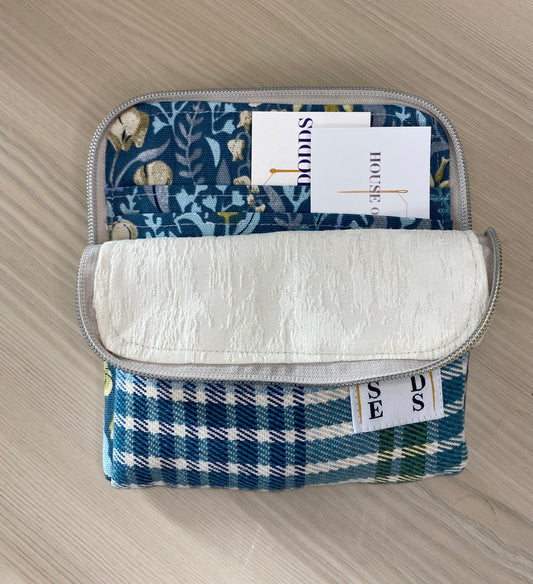 Blue Plaid Check Purse – Sustainable & Unique